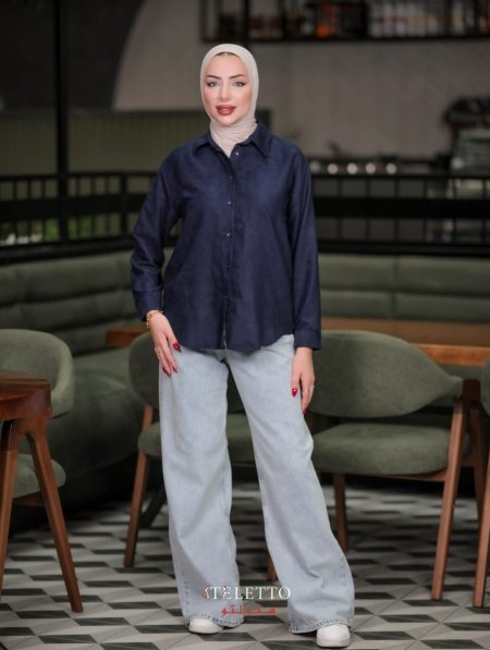 بنطال جينز عريض